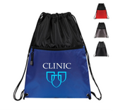 DRAWCORD BACKPACK W/ ZIPPER POCKET