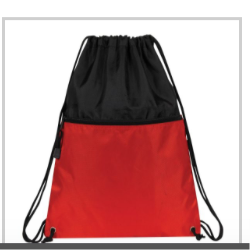 DRAWCORD BACKPACK W/ ZIPPER POCKET